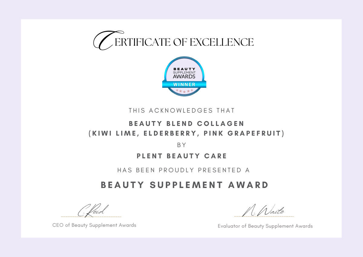 Beauty Supplement Awards Winnaar - Plent Beauty Blend Collageen